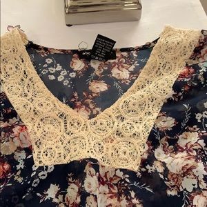 Floral sheer top